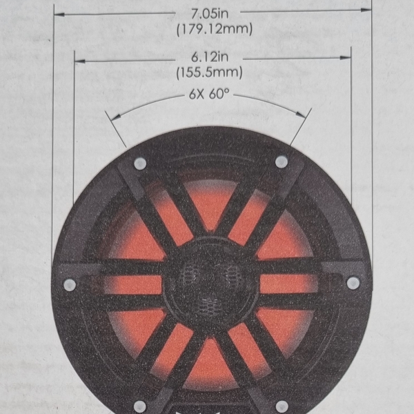 Rockford Fosgate M1-65B 16,5cm Decken-Lautsprecher Marine Boxen Boot Bad M165B  schwarz 300 Watt